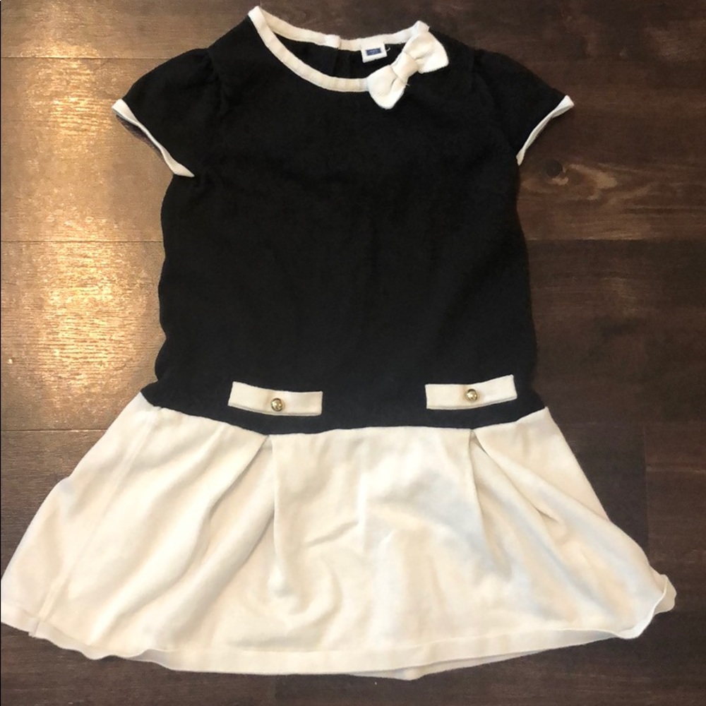 Janie and Jack black and white dress size 5